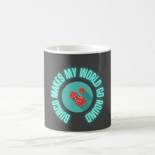 Bunco Lässt Meine Welt Sich Drehen Neon Kaffeetasse