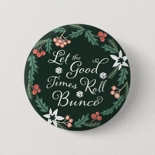 Bunco ließ das gute Zeit-Rollenwürfel-Winter-Gr Button
