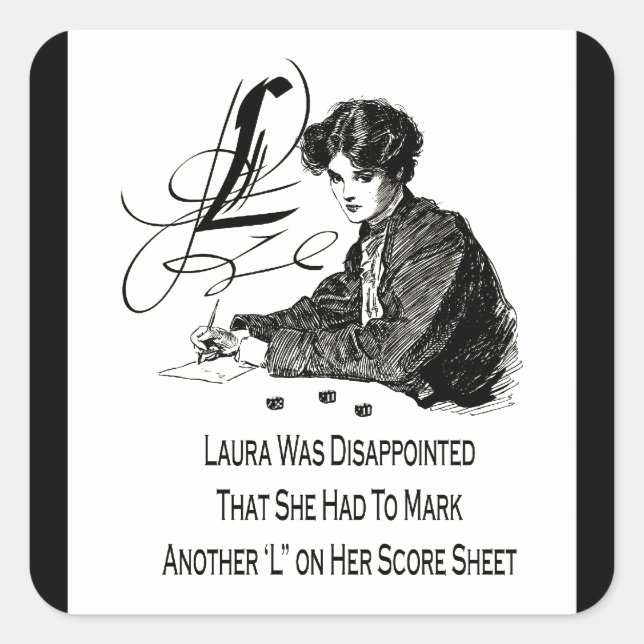 Bunco Loser Quadratischer Aufkleber (Vorderseite)