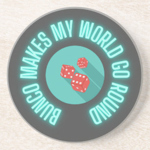 Bunco macht meine Welt zum Neon Getränkeuntersetzer