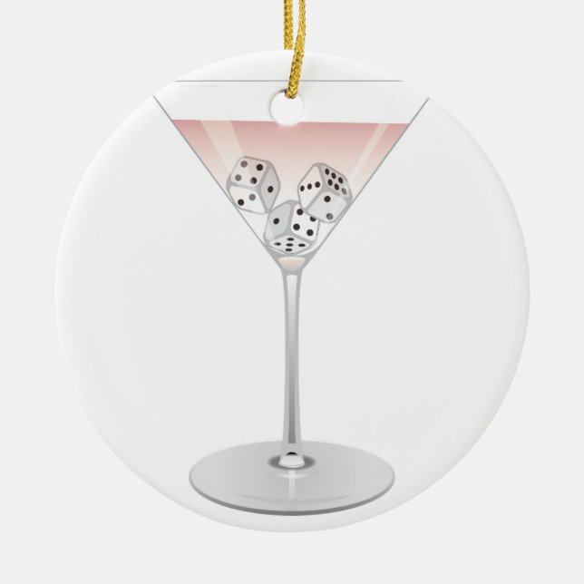Bunco Martini Cocktail Keramik Ornament (Vorne)