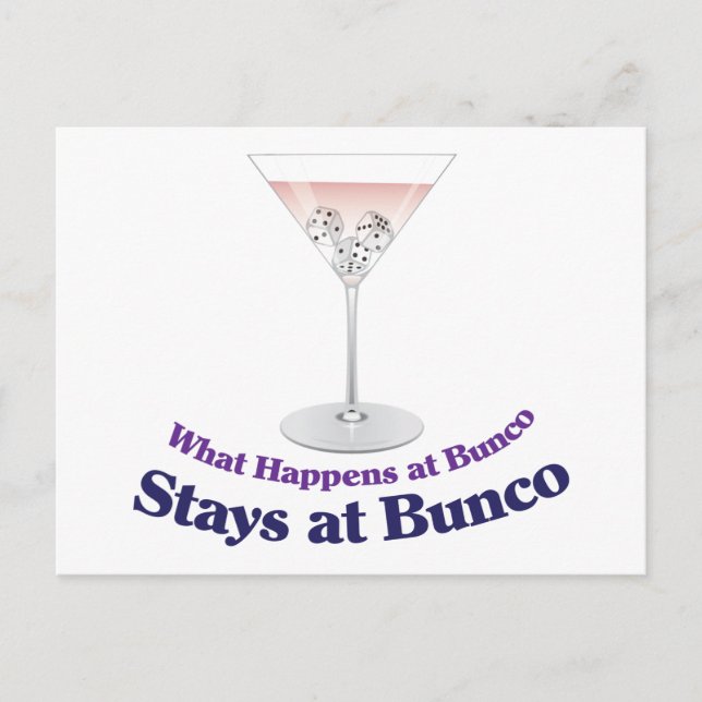 Bunco Martini Cocktail Postkarte (Vorderseite)