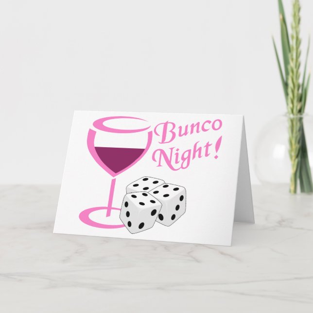 Bunco Nacht Karte (Vorderseite)