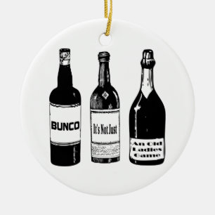 Bunco nicht gerade ein alte Damen-Spiel Keramik Ornament