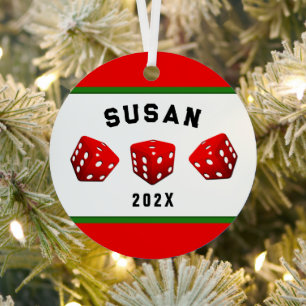 Bunco Night Spieler Ornament Aus Metall