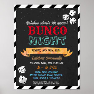 Bunco Night-Vorlage Poster