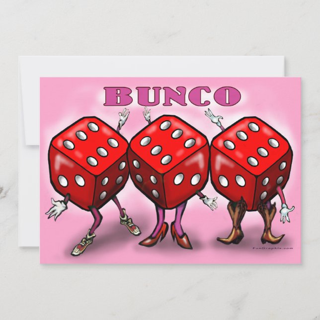 Bunco Party Einladung (Vorderseite)