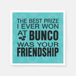 Bunco Party Zitat Freundschaftspreis Würfel Serviette
