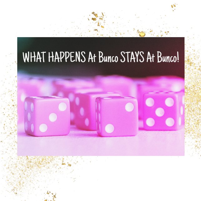 Bunco Pink Dice Party Einladung (Von Creator hochgeladen)