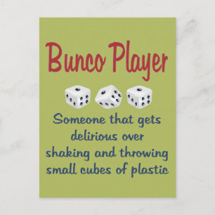 Bunco Player - Definition Postkarte