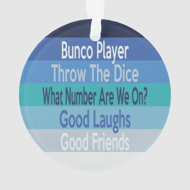 Bunco Player Modernes Strip Holiday Ornament (Rückseite)