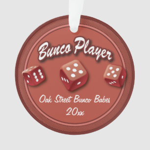 Bunco Player Ornament