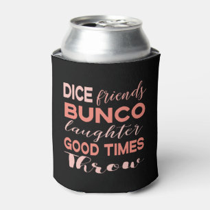 Bunco Player Pink Black Dice Friends Dosenkühler