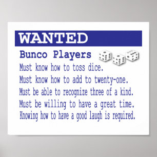 Bunco Players Poster gewollt