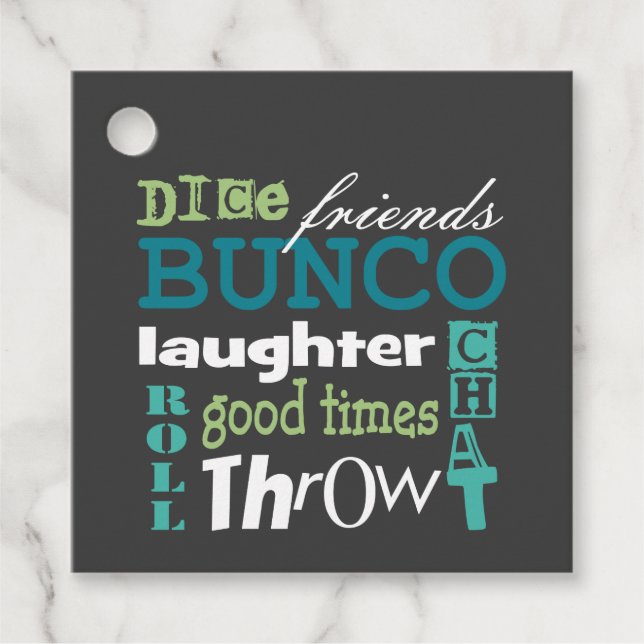 Bunco Prize Novelty Geschenkanhänger (Vorderseite)