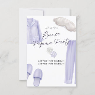 Bunco-Pyjama-Party Einladung