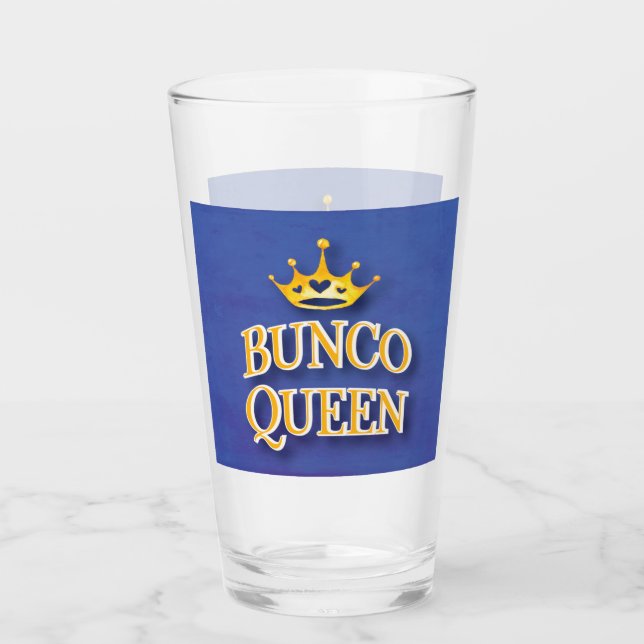 Bunco Queen Crown Watercolor Glas (Vorderseite)
