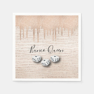 Bunco Queen Dice Party Serviette