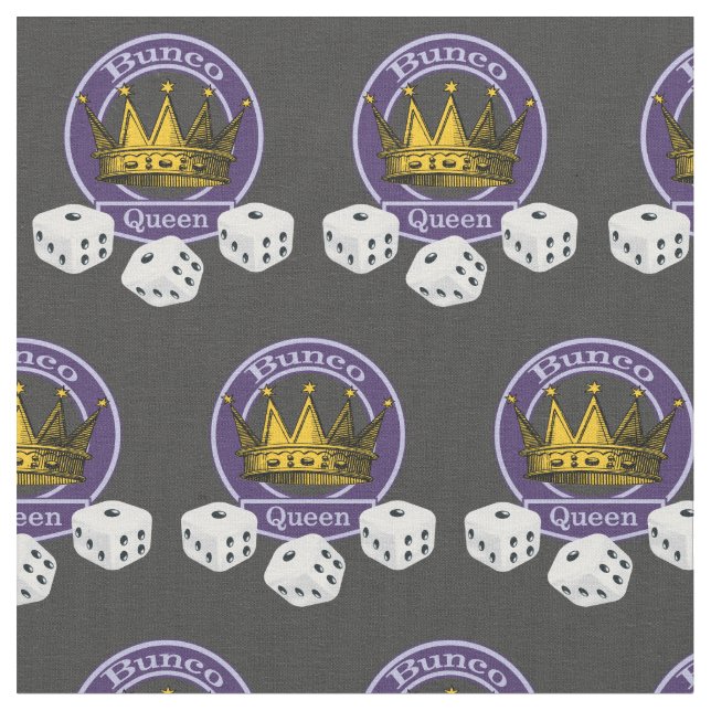Bunco Queen Novelty Crown Dice Stoff (Nahaufnahme)