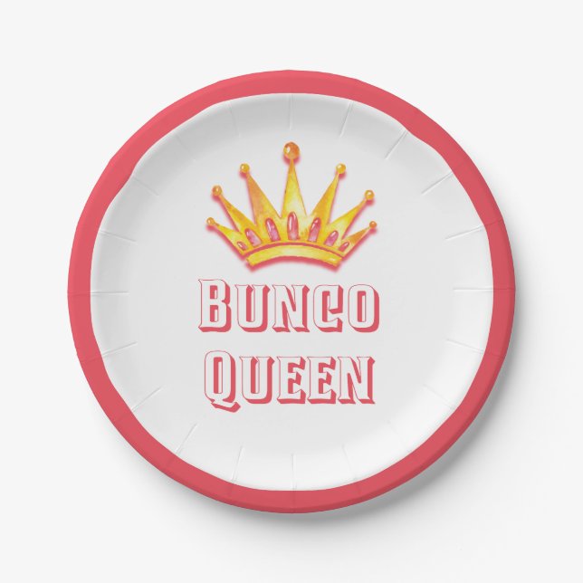 Bunco Queen Party Crown Pappteller (Vorderseite)