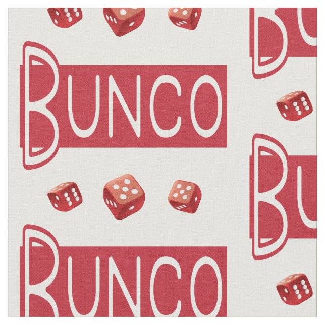 Bunco Red Dice Neues Muster Stoff (Nahaufnahme)