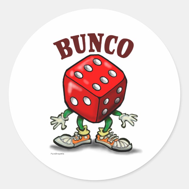 Bunco Runder Aufkleber (Vorderseite)