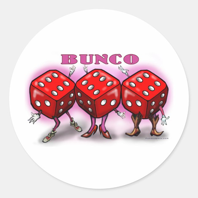 Bunco Runder Aufkleber (Vorderseite)