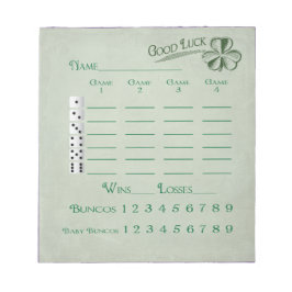 Bunco Score Pad März Saint Patricks Thema Notizblock