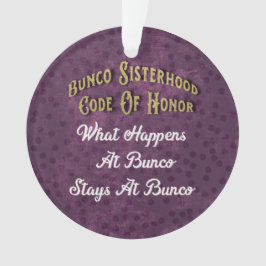 Bunco Sisterhood-Freundschafts-lila Polka-Punkt Ornament