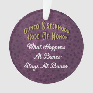 Bunco Sisterhood-Freundschafts-lila Polka-Punkt Ornament