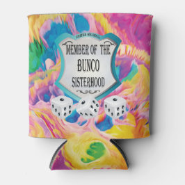 Bunco Sisterhood Pink Rainbow Colors Würfel Dosenkühler