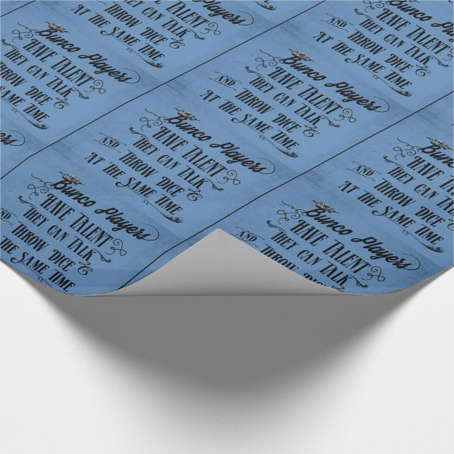 Bunco Spieler haben Talent mit Krone Geschenkpapier (Ecke)