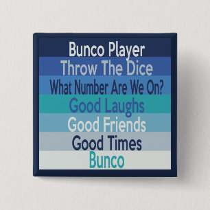 Bunco Spieler-moderner Streifen-Entwurf Button