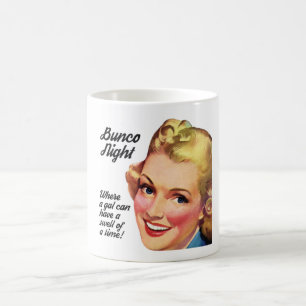 Bunco-Spieler Retro Vintage Lustig Schöne Zeit Kaffeetasse