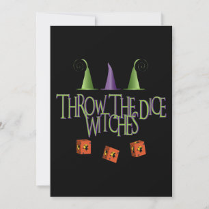 Bunco Throw The Dice Hexen Oktober Thema Einladung