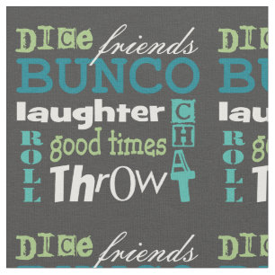 Bunco U-Bahn Art Novelty Blaues, grünes Muster Stoff