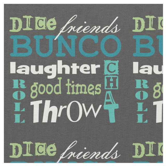 Bunco U-Bahn Art Novelty Blue Green Muster Fabric Stoff (Nahaufnahme)