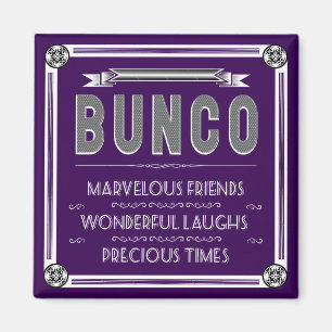 Bunco Vintag Typografie Magnet