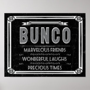 Bunco Vintage-Typografie Poster