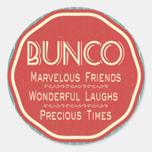 Bunco-Vintages Emblem Runder Aufkleber