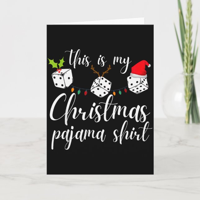 Bunco Weihnachten Pyjama-Würfelspiel Nacht Karte (Vorderseite)