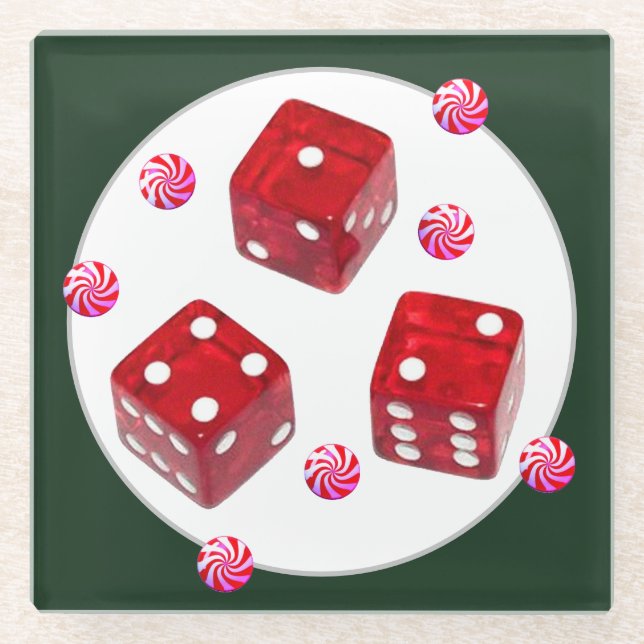 Bunco Weihnachtsdekor Glasuntersetzer (Vorderseite)