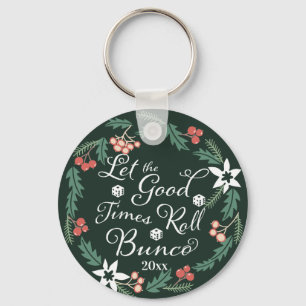 Bunco Weihnachtsfeiertags-Würfel-Blumen Schlüsselanhänger