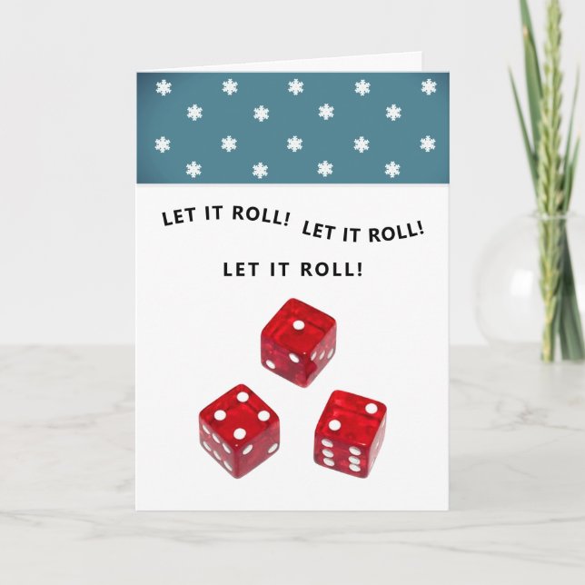 Bunco Weihnachtskarte Feiertagskarte (Vorderseite)