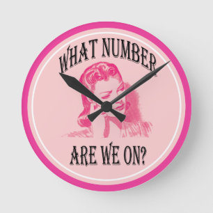 Bunco What Number Are We On Wall Clock Runde Wanduhr