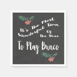 Bunco Winter Holiday Weihnachten Party Serviette