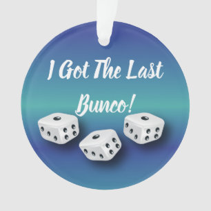 Bunco Würfel got ich das letzte Bunco Blau Ornament
