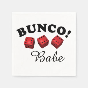 Bunco Würfel und Baby-Text Serviette