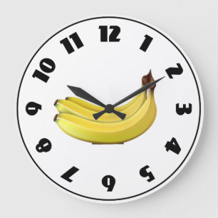 Bündel der Bananen-Uhr Große Wanduhr