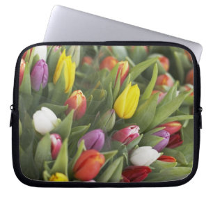 Bündel der bunten Tulpen Laptopschutzhülle